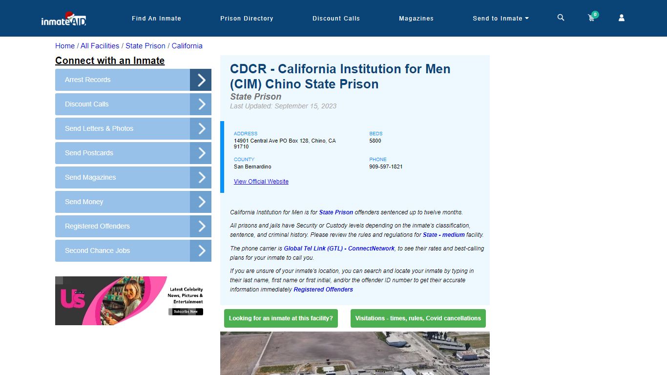 CDCR - California Institution for Men (CIM) Chino State Prison - InmateAid